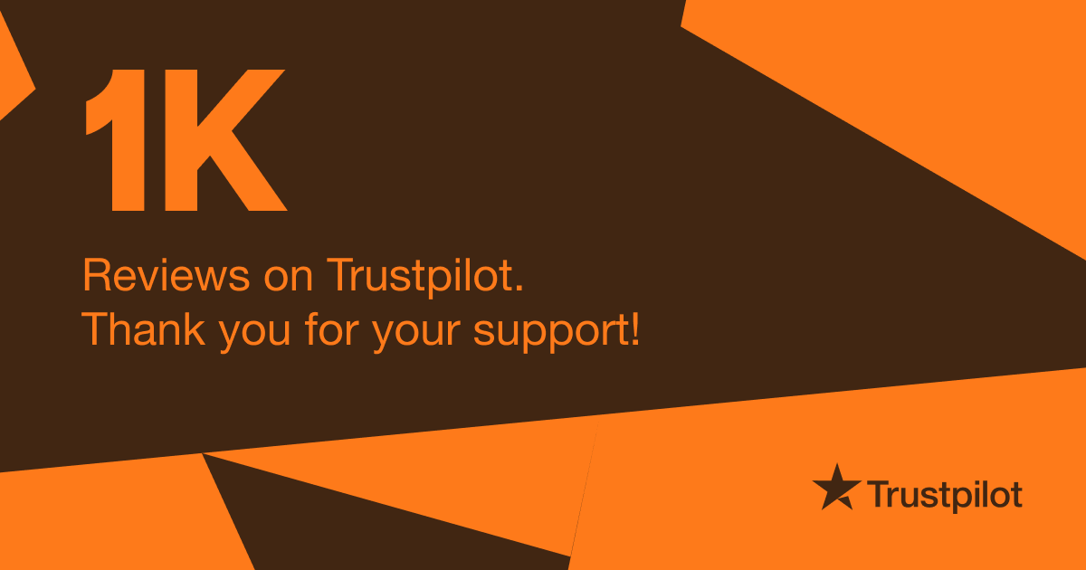 1k SRJ Trustpilot reviews