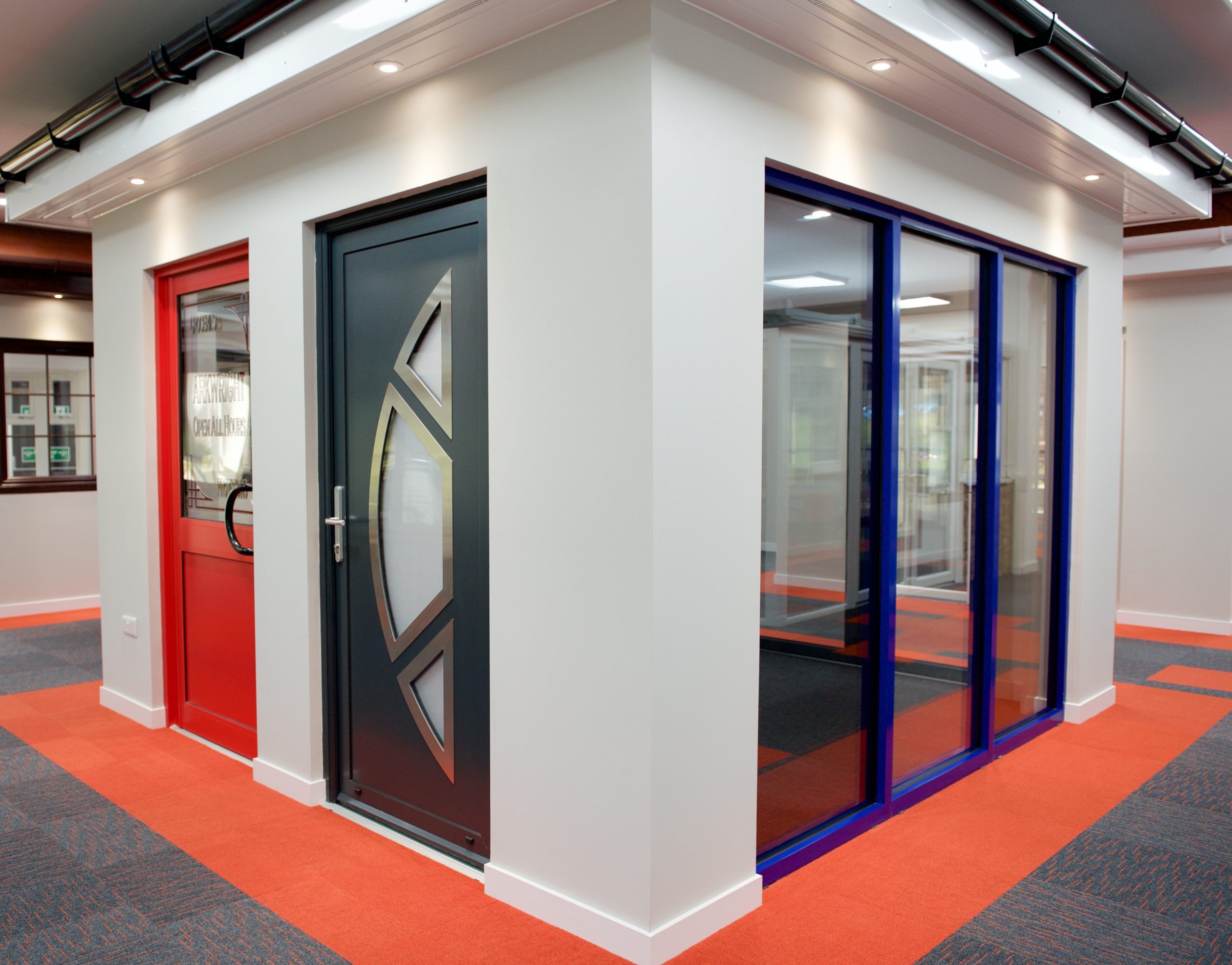 front and back doors showroom