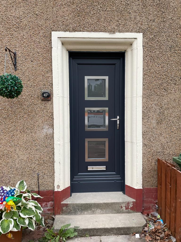 black front upvc door